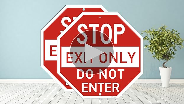 stop exit only ロードサイン オクタゴン Amazon.com: Stop Exit Only Do Not Enter Signs Metal