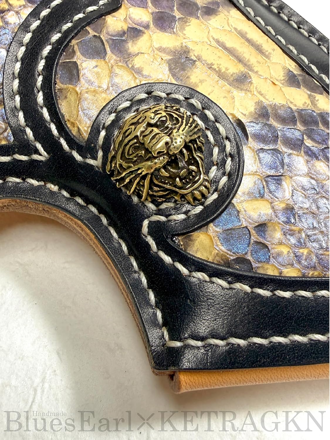 Handmade Hair Stylist Scissor Bag | Full Grain Vegetable Tanned Leather | Artisan Crafted Barber Shear Holster with Solid Brass Hardware (AA-03)