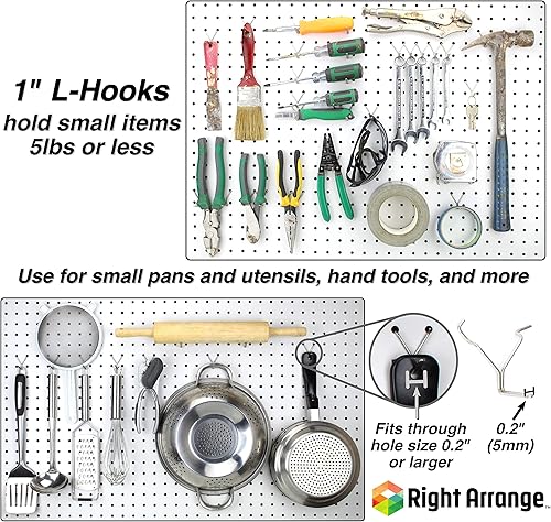 Miniatura 3 de Ganchos en L para panel perforado
