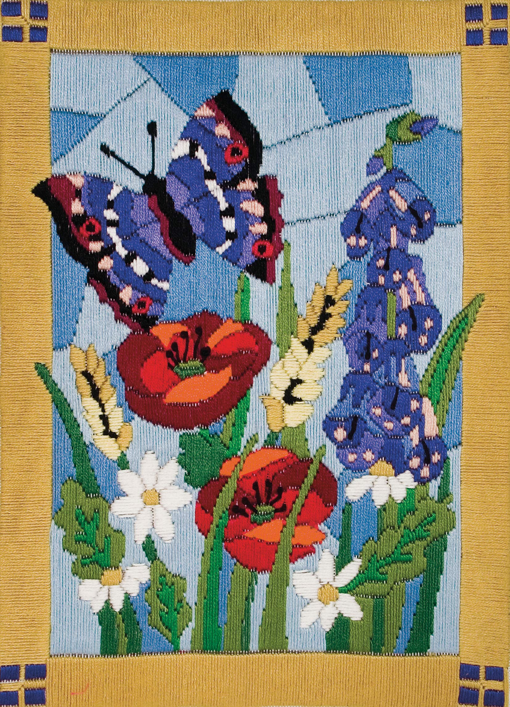 ANCHOR Kit de Broderie à Point Lance Stained Glass Butterfly Multicolore