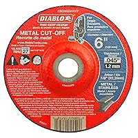 Vista 7 de Diablo Steel Demon - Disco de corte de metal de alta velocidad, ideal para cortar acero, hierro en ángulo y chapa, diámetro de 14 pulgadas, eje de 1