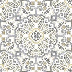Vinilo Imitacion Azulejo WallPops FP2947 Antico - Baldosas para pisos de Vinilo, multicolor