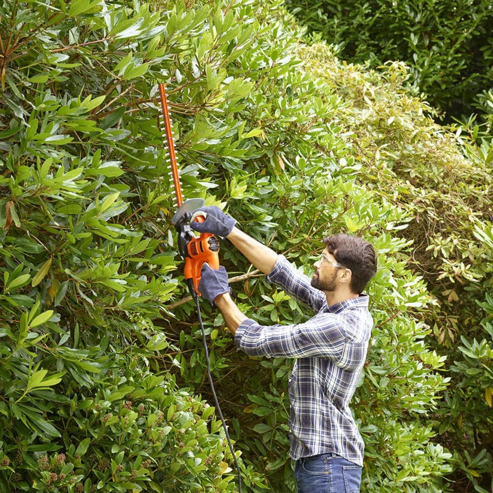 Black + Decker BEHT201-GB - Cortasetos 240 V, Negro, 45 cm
