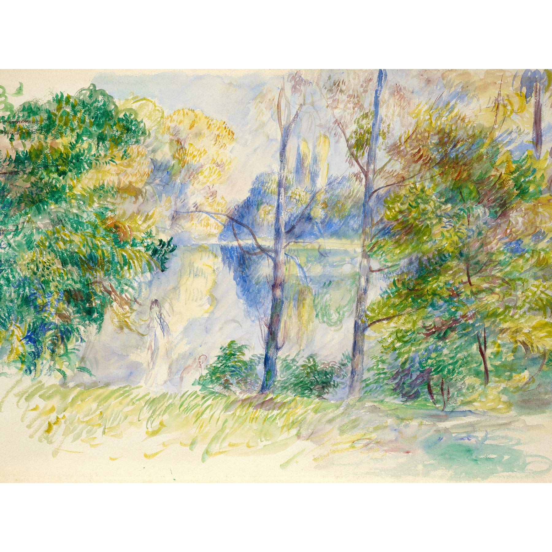Auguste Renoir View Of A Park Large Wall Art Print Canvas Premium Poster Mural