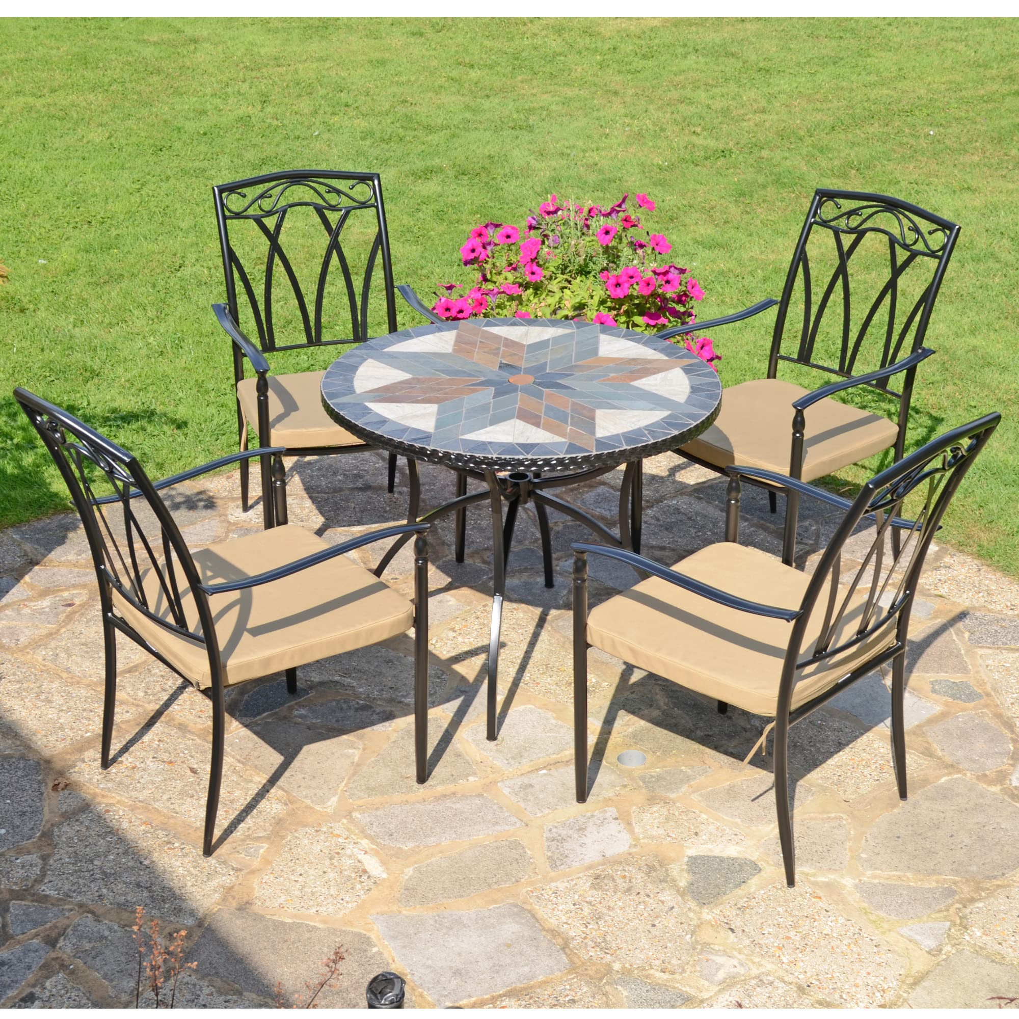 Mosaic garden table and chairs hotsell