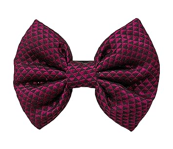 For The Fur Kids Classy Bow Tie for Pets: Wedding Dog Bow/Dog Gift (Purple and Black)