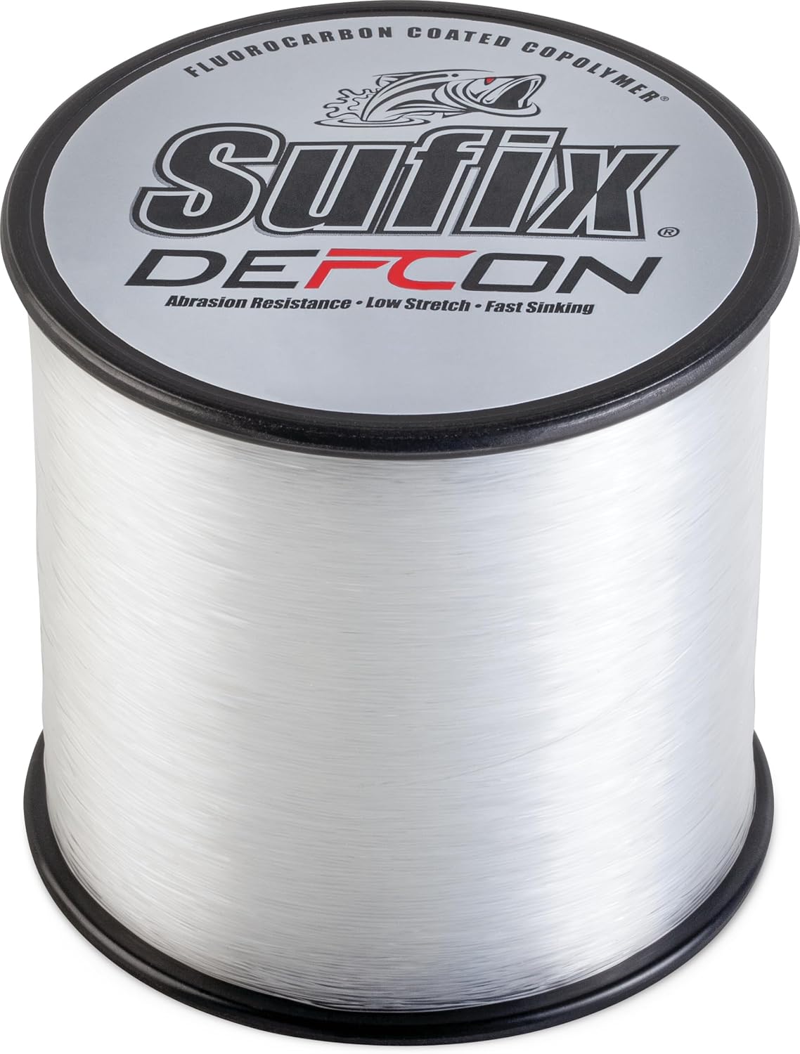 Sufix Defcon Fluorocarbon Fishing Line, Heavy-Duty Line with Extreme Abrasion Resistance and Strength, Clear, 6 lb
