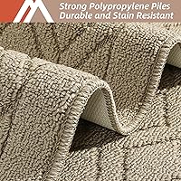 Vista 3 de COSY HOMEER Tapete de cocina antideslizantes, absorbentes para el piso, alfombra de cocina lavable, tapete de pie para fregadero, alfombra de Beige