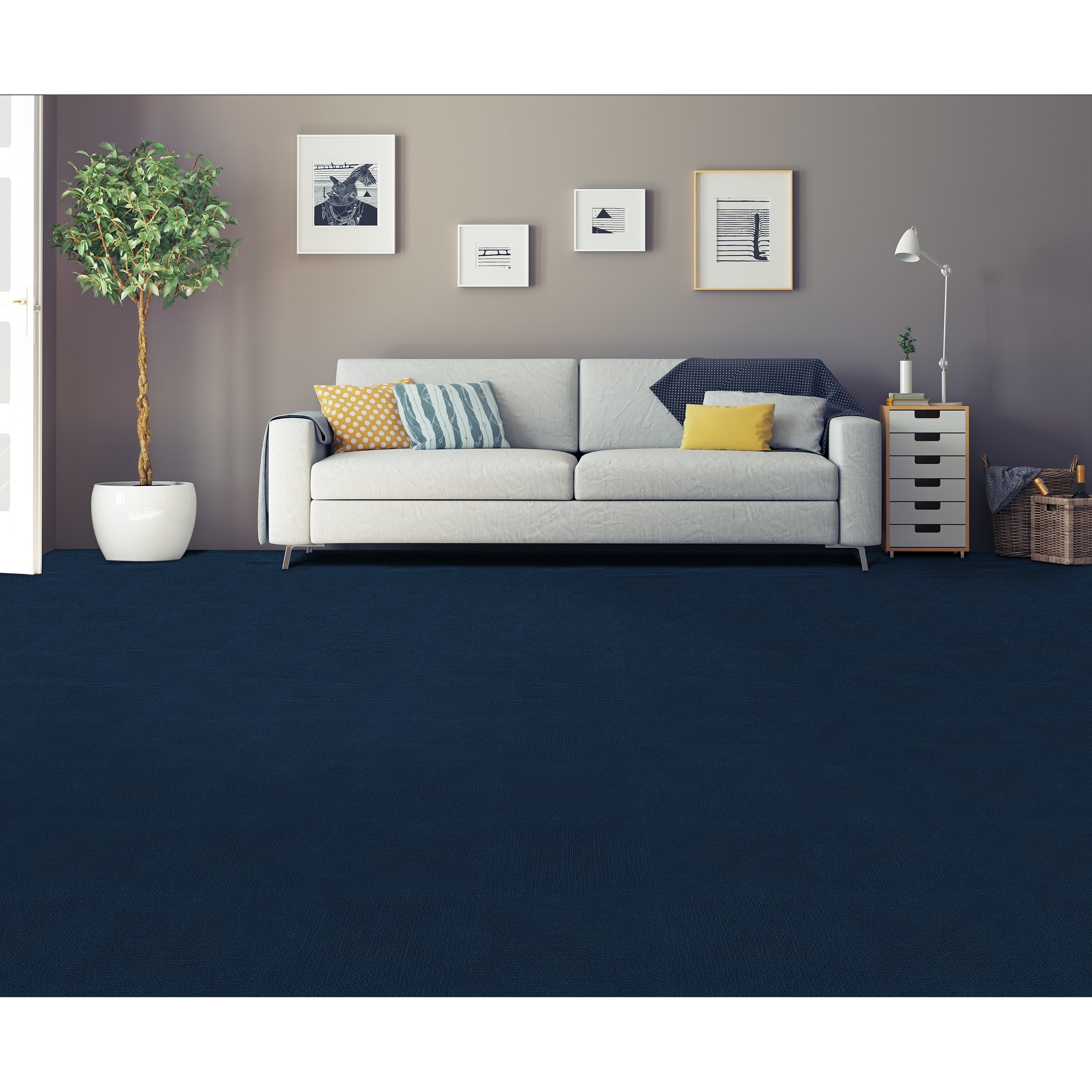 Achim Nexus 12x12 Self Adhesive Carpet Floor Tile - 12 Tiles/12 sq. Ft. - Navy