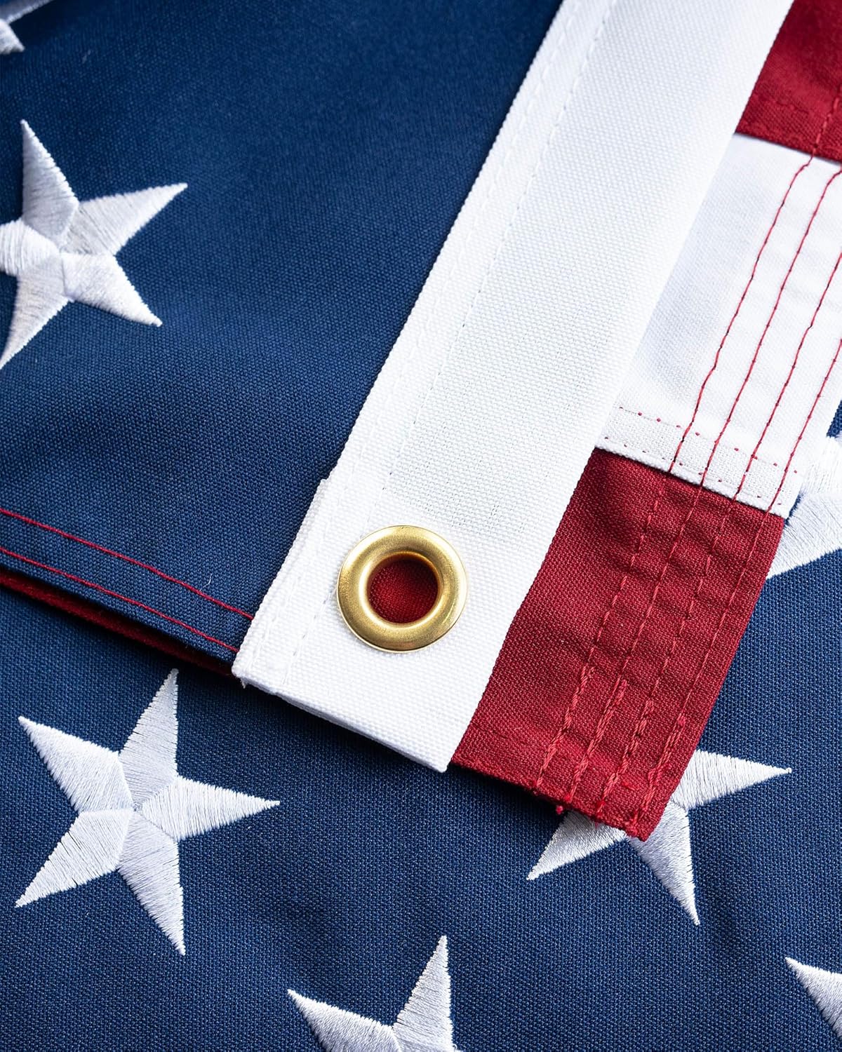 American Flag 3x5 for Outside US Flags Heavy Duty Outdoor USA Flag Embroidered Stars Spun Polyester for High Wind All Weather Brass Grommets