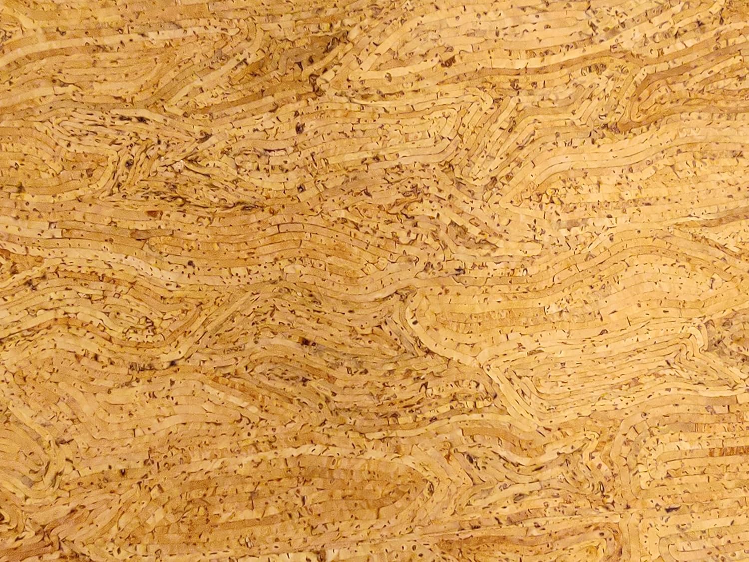 Cork Fabric Faux Leather Sheets for Sewing, Cork Vegan Leather for Earrings, Cork Material for Crafts, Hair Bow Fabric, Shoes, Bags & Purse Fabric (Wavy, 23'' x 35'')