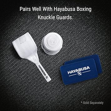 Hayabusa Gauze Boxing Hand Wraps for Men and Women Starter Thumb with Loop Hook & Loop Closure- White, 180 Inches
