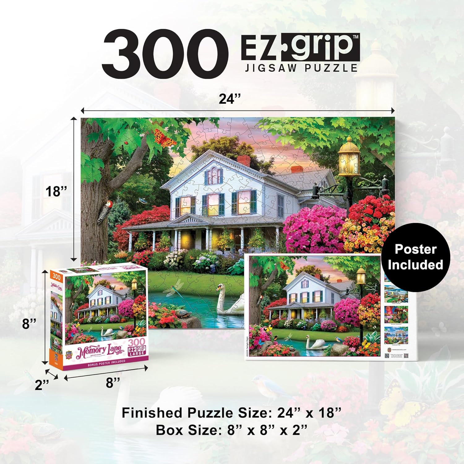Masterpieces 300 Piece EZ Grip Jigsaw Puzzle - Twilight Flight - 18"x24"