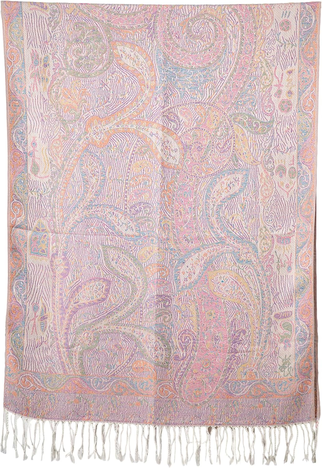 Achillea Reversible Paisley Pashmina Rave Scarf – Exotic Indian Shawls and Wraps for Evening Dresses, Festivals, All Seasons - Image 5