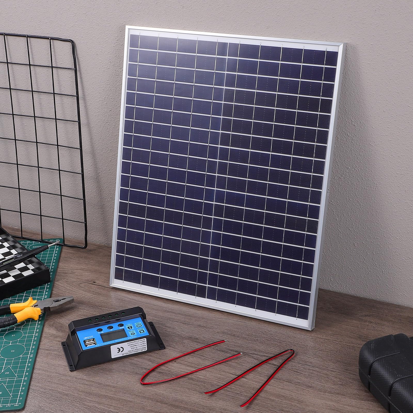 Pannello Solare Portatile 20w 18v Regolatore per Batteria Veicolo