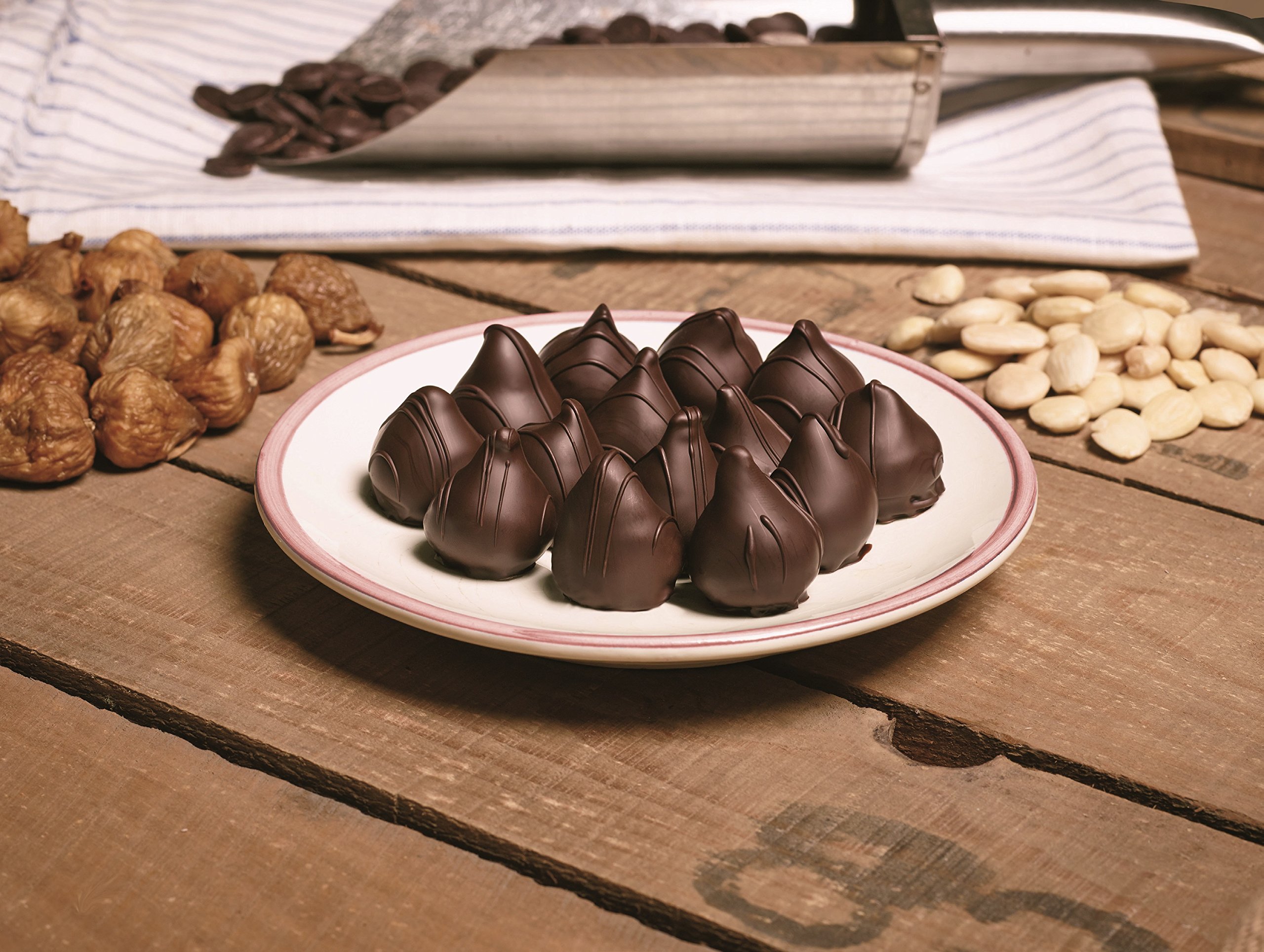 ECOFICUS Bombón de higo BIO ecológico con chocolate premium 100 unidades