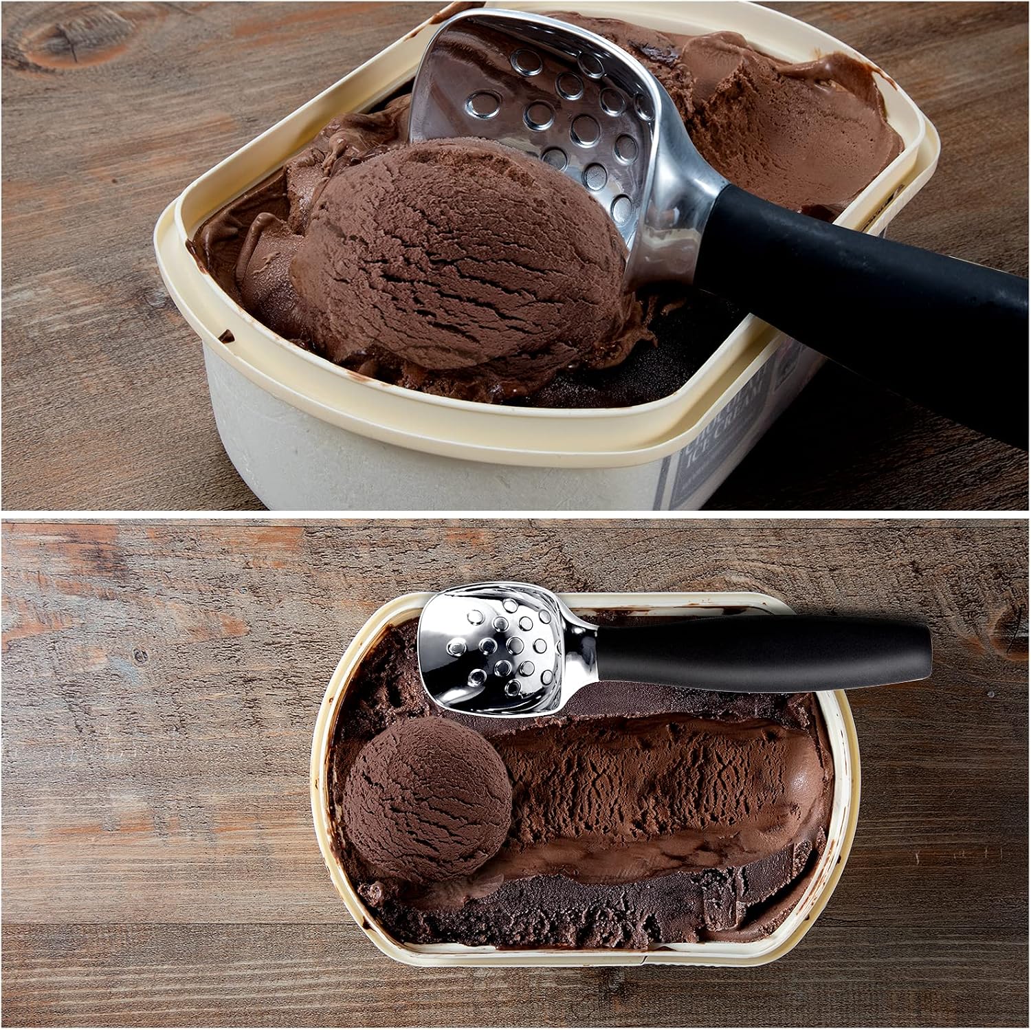 JENNIMER Ice Cream Scoop with Silica Gel Handle, Large Professional Commercial Ice Spoon Anti-Skid and Anti Freezing - Image 5