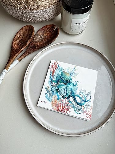 Miniatura 6 de Nautcial Servilletas OCTOPUS 40 servilletas de papel costero, papel decoupage, tamaño de cóctel para fiestas o decoupage