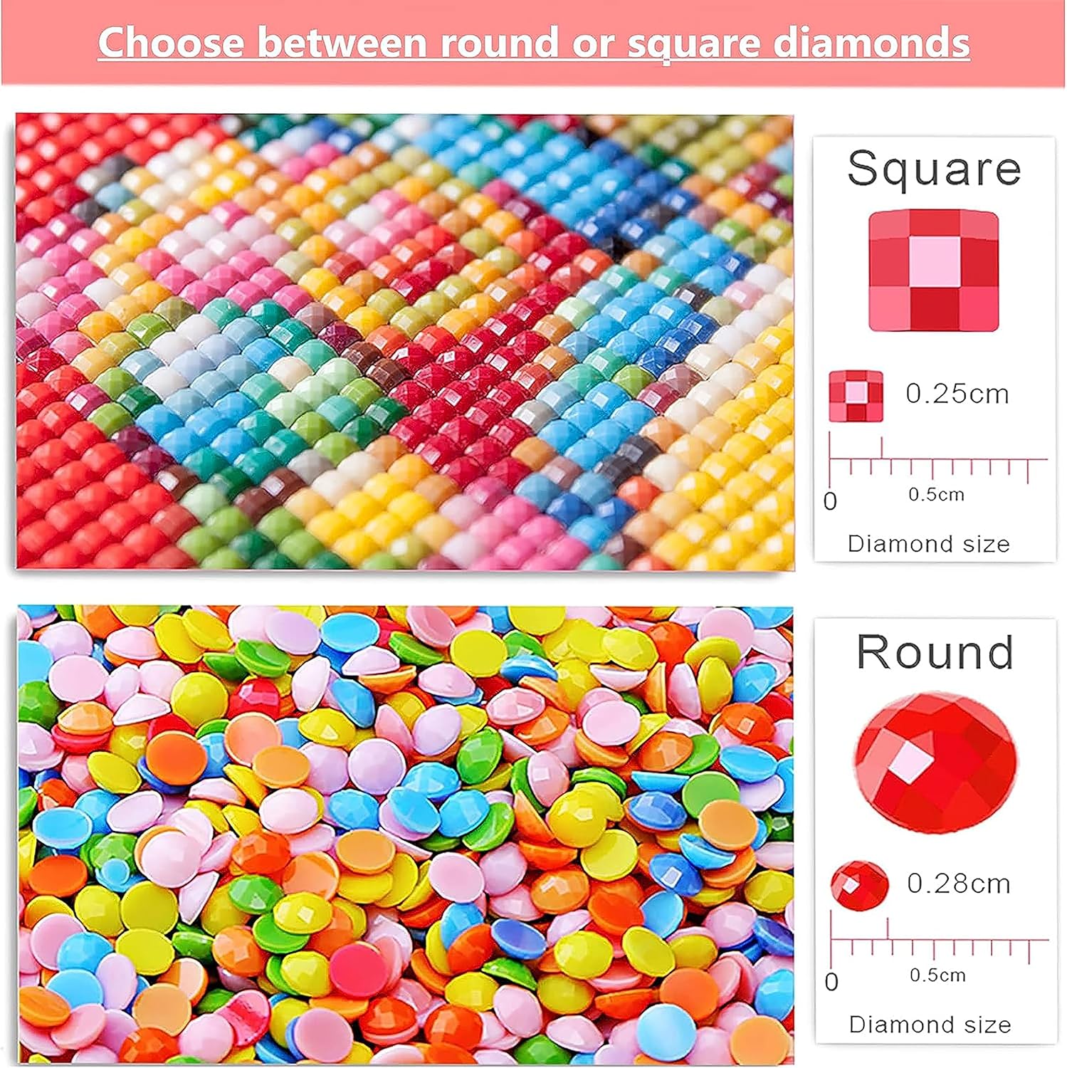 Rainsar Custom Diamond Art Painting, Diamond Art Kits for Adults, Personalized Diamond Art from Photo, Round Drill, 70x80cm