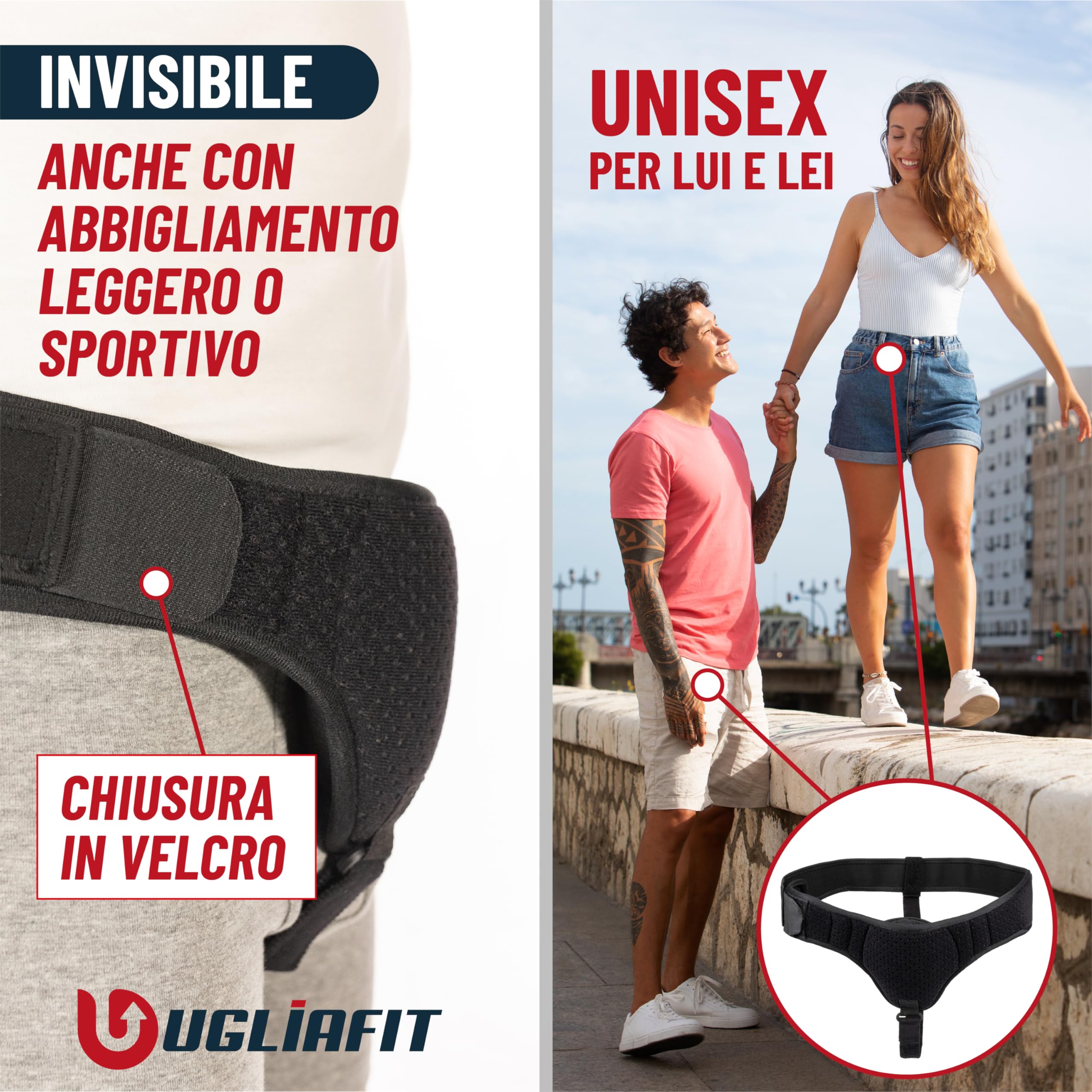 Slip Ernia Inguinale Uomo e Donna Panciera Maschile Regolabile e Flessibile Mutande Per Ernia Inguinale Uomo