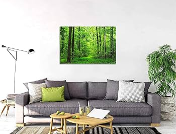 Amazon.co.jp: 森林 緑 アートパネル 太陽の光 絵 ポスター