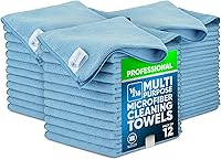 Vista 14 de Toalla Buff Pro de Microfibra de Superficie Múltiple - Paquete de 12 unidades - Paños de limpieza premium - Limpia, quita el polvo, pule, absorbe