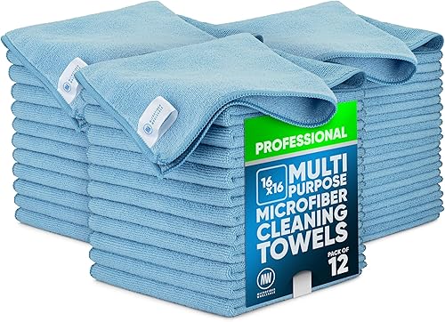 Miniatura 14 de Toalla Buff Pro de Microfibra de Superficie Múltiple - Paquete de 12 unidades - Paños de limpieza premium - Limpia, quita el polvo, pule, absorbe