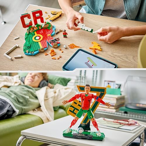 LEGO Editions Cristiano Ronaldo – Légende du Foot - Jeu Football - Figurine 3D à Exposer - Décoration DIY de Chambre d'enfant - Cadeau dès 12 Ans pour Garçon, Fille ou Adulte Fan de Sport 43016 - 6