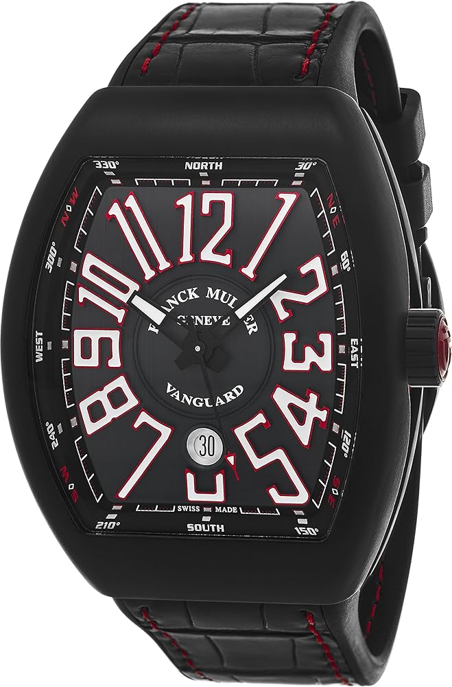 Amazon.com: Franck Muller Vanguard Mens Black Face Automatic