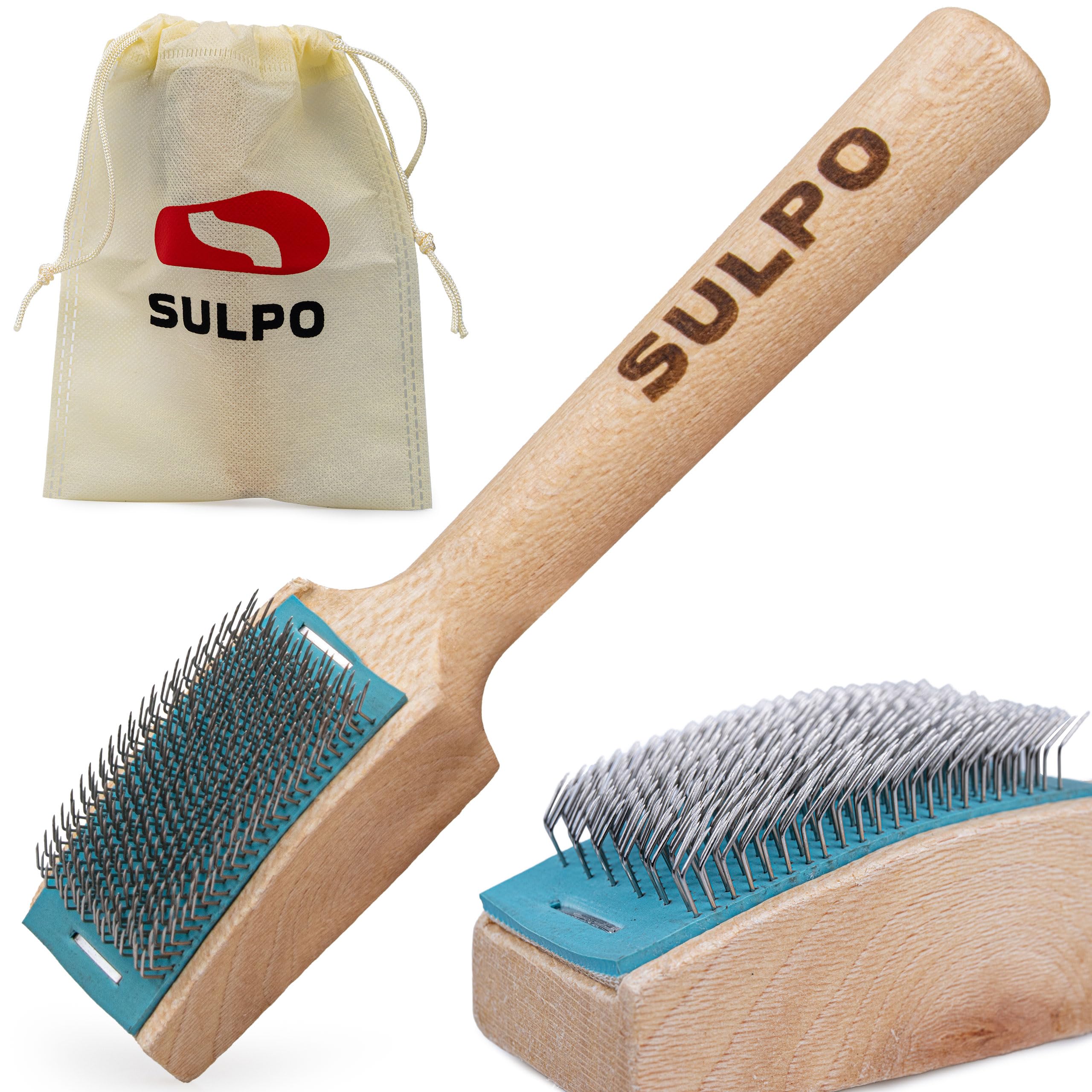 SULPO Cepillo para zapatos de baile con suela de cuero cromado, cepillo para desbastar la suela de cuero de los zapatos de baile, cepillo de madera para zapatos de baile con estuche (1)