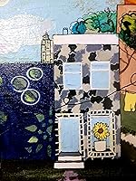 Vista 5 de Love Lives Here Original Mixed Media Painting on Flat Canvas