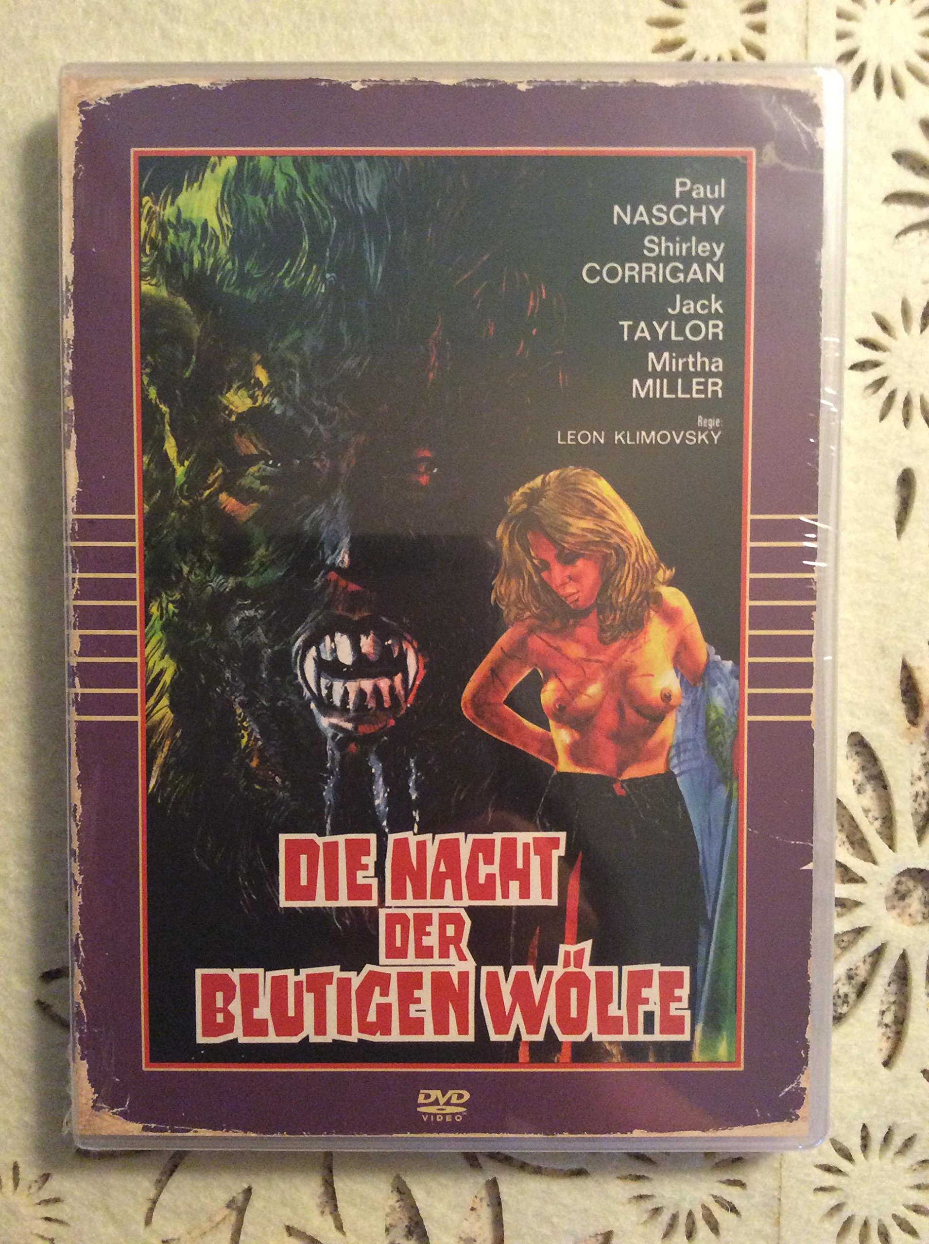 Die Nacht der blutigen Wölfe DVD edición de Alemania para amantes del cine de terror clásico