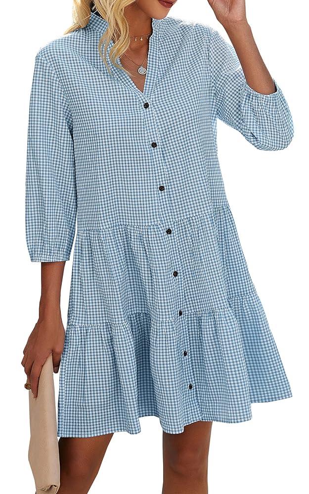 Y's LINEN LAWN DOT PRINT SHIRT DRESS グレー Crinkled Organic Linen Stripe Shirtdress | EILEEN FISHER