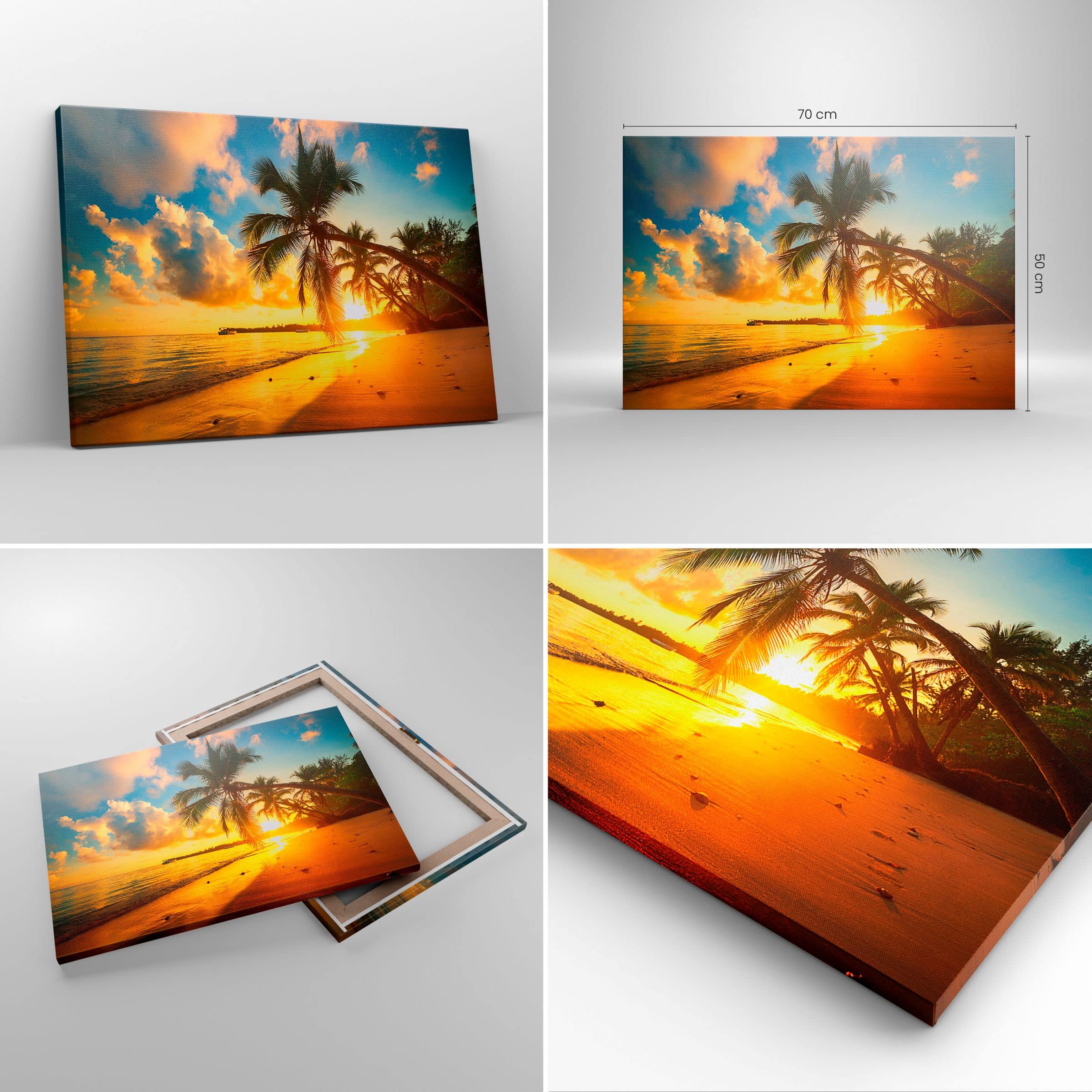 Cuadro sobre Lienzo 70x50cm Moderno Horizontal Paisajes Naturaleza - 3922