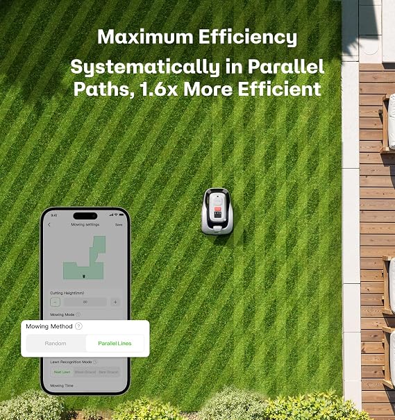 Raccoon 2 SE Wire Free Robot Lawn Mower, No RTK for Max. 0.15 Acre Lawn Area, 1.183.15 Cutting Height, Intelligent AI Robotic Lawn Mower with 5Ah Fast-Charging Battery Robot Mower for Small Lawns
