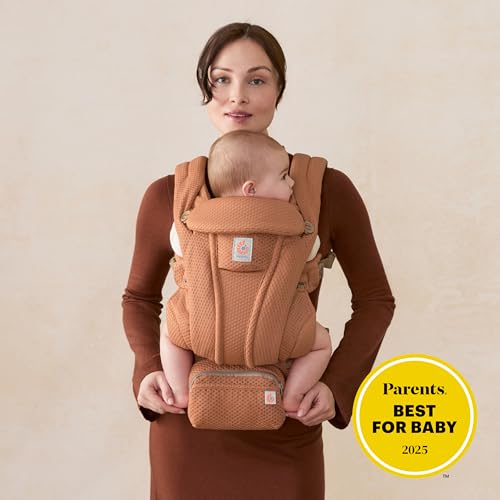 Image of Ergobaby Omni Deluxe Baby Carrier, Lightweight, Breathable Soft Mesh, Enhanced Lumbar Support, Adjustable Waistbelt & Straps, Privacy Hood, 4 Carry Positions, 4 Storage Pockets, 3-20Kgs, 0-4 years