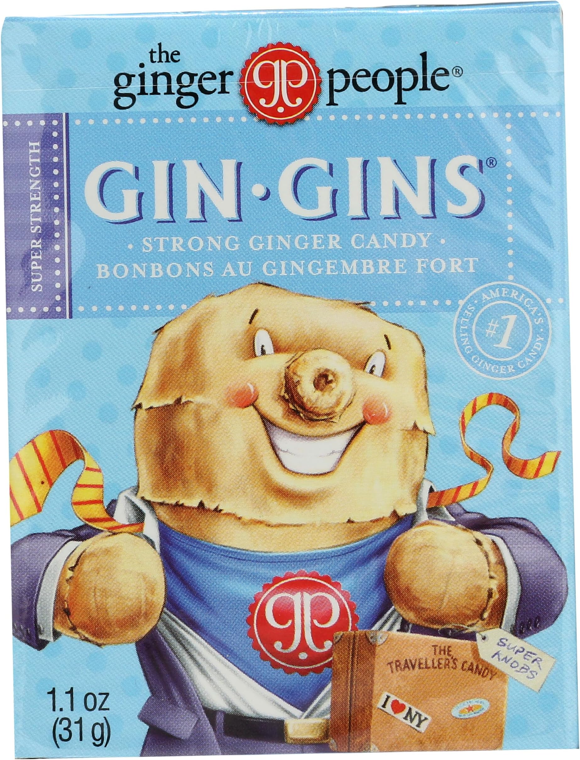 The Ginger People, Gin Gins Boost Travel Pack, 1.1 Ounce