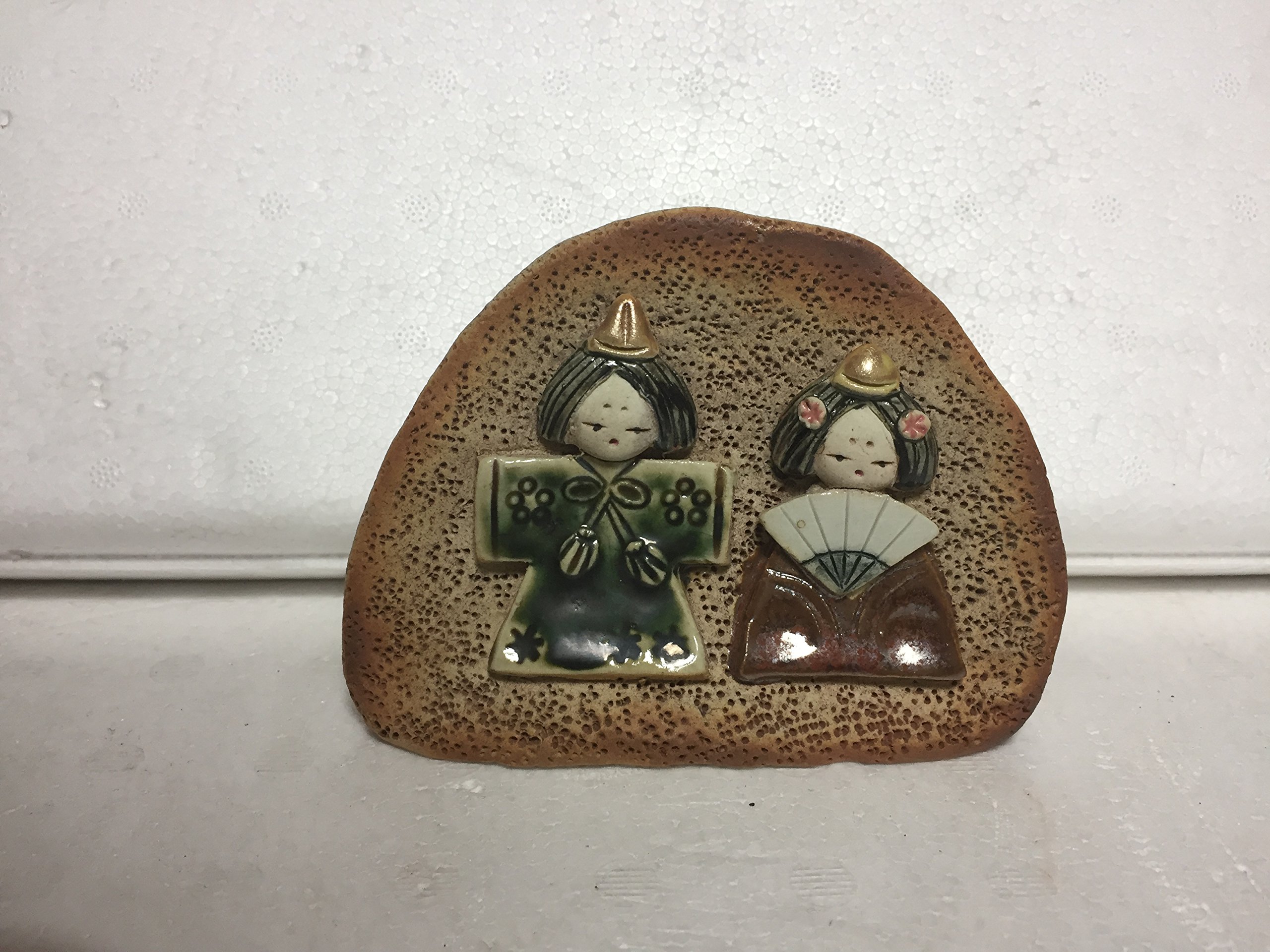 Amazon.co.jp: 内裏雛 曽風窯 陶人形作家加藤正明陶彫95mm×135mm×45mm
