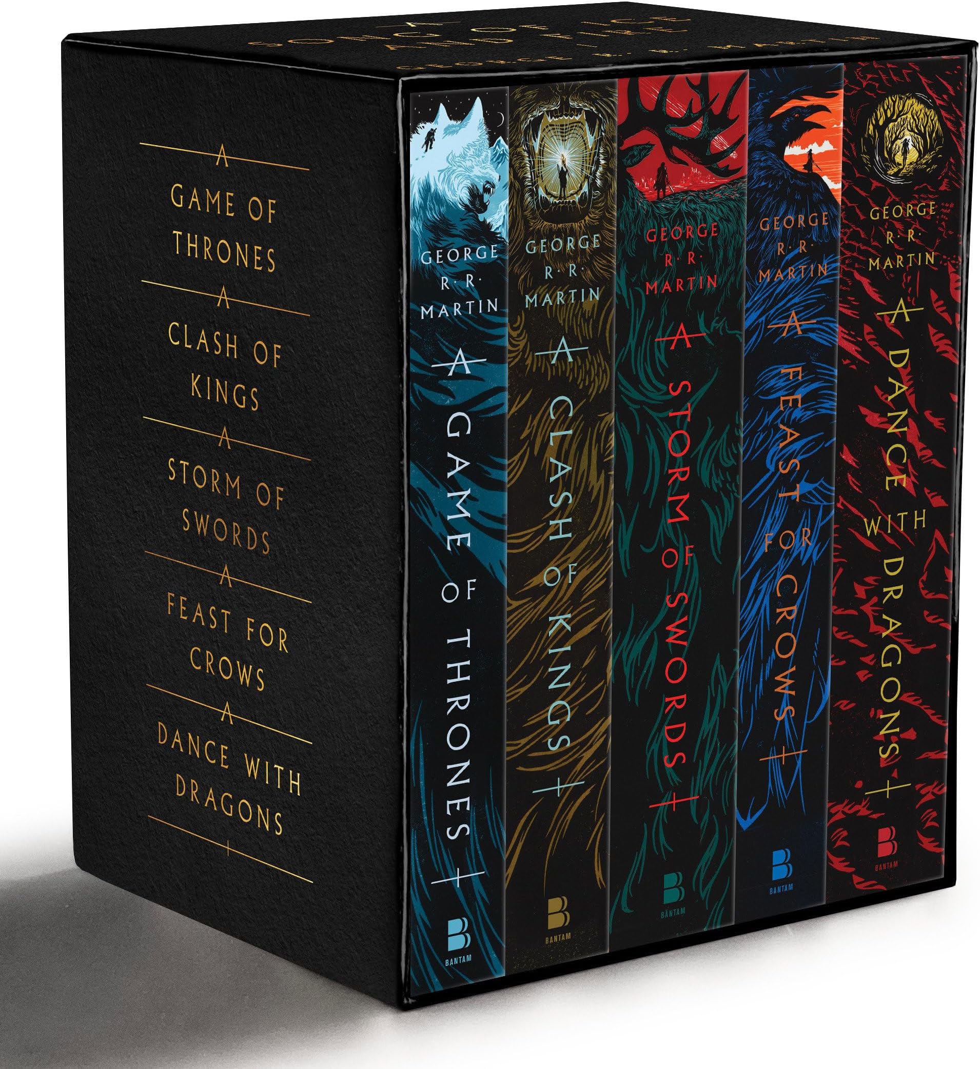 George R. R. Martin's a Game of Thrones 5-Book Boxed Set (Song of Ice and Fire Series): A Game of Thrones, a Clash of Kings, a Storm of Swords, a Feast for Crows, and a Dance with Dragons