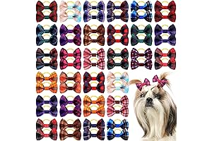 Pawsome Plaid Dog Bows