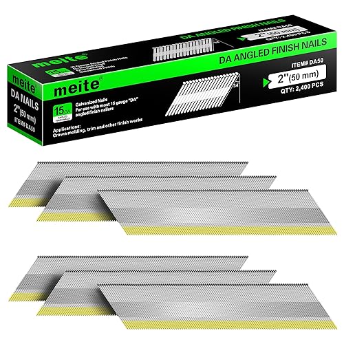 meite 15 Gauge Angled Finish Nails 2 Inch 34 Degree