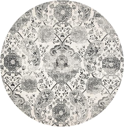 Vista 21 de SAFAVIEH - Alfombra de la colección Madison, 9 x 12 pies, azul y gris, diseño bohemio chic y glamuroso con estampado paisley, no desprende pelo