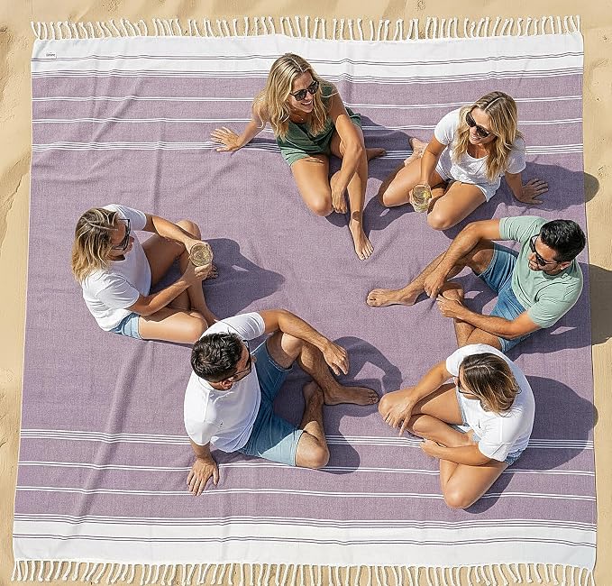 LANE LINEN Pool Towels, Turkish Beach Towels Oversized Set of 6