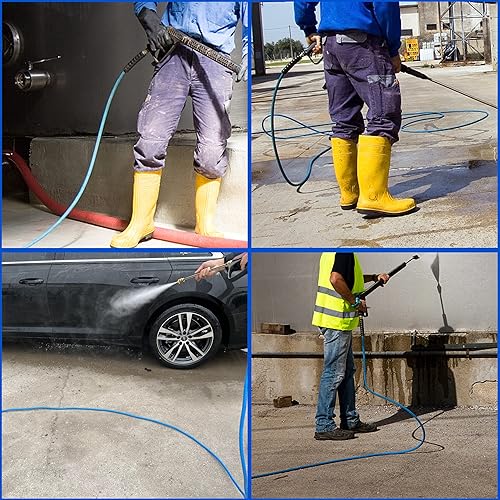 Miniatura 7 de Manguera de lavado a presión mejorada  Manguera de extensión de lavadora eléctrica de 14 pulgadas x 50 pies  Manguera de alta presión resistente a