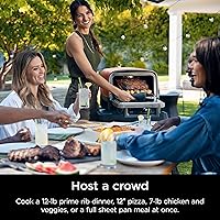 Vista 9 de Horno de pizza de leña al aire libre Ninja, asador eléctrico portátil 8 en 1, calienta hasta 700°F, 5 configuraciones de pizza artesanal, caja