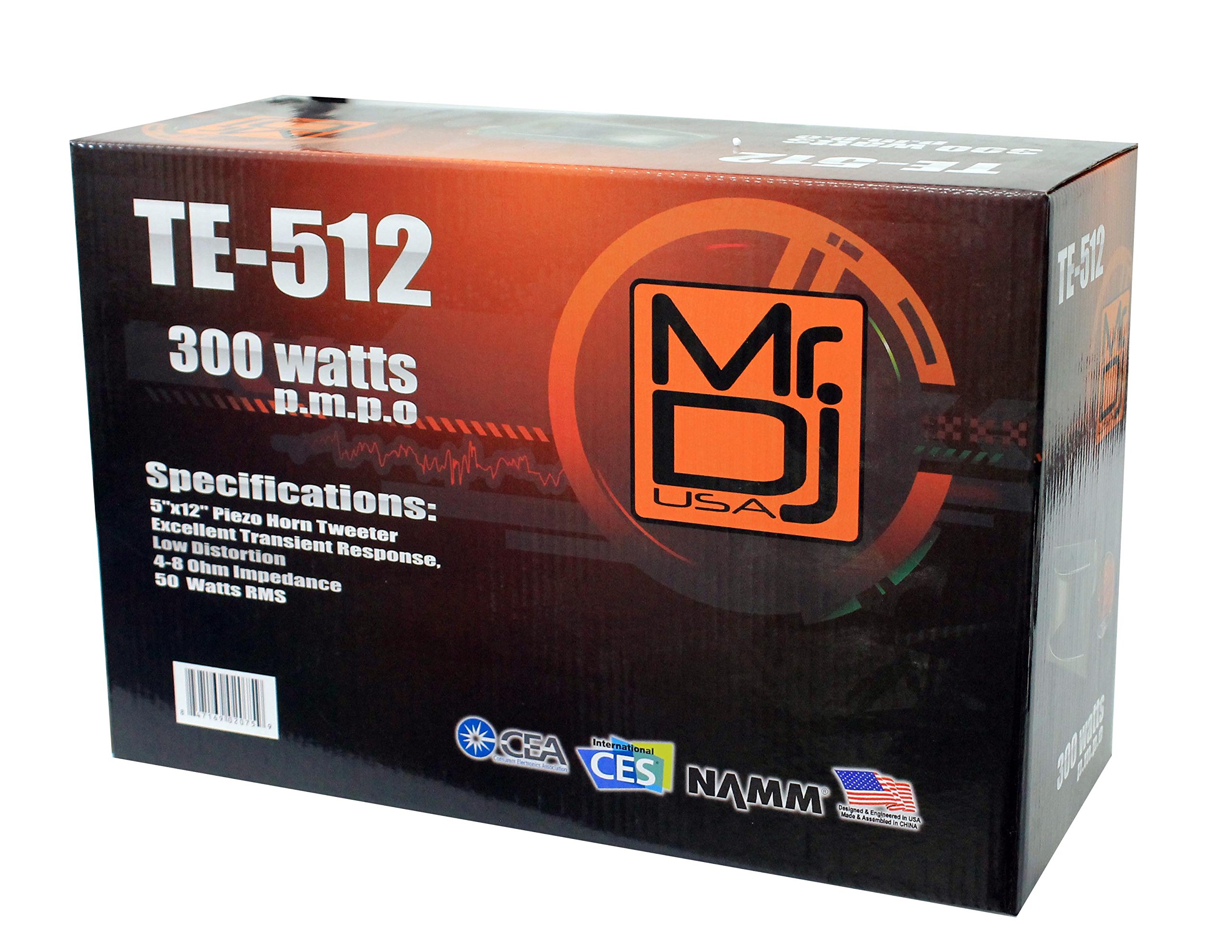 Amazon.com: Mr. Dj TE-512 5 x 12 Inches 300 Watts P.M.P.O Piezo
