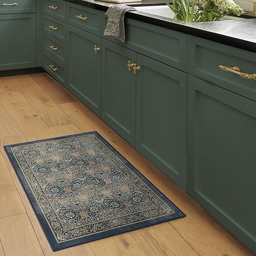 Vista 94 de RUGGABLE x Morris & Co Tapete prémium de pasillo lavable, para pasillo, cocina, entrada, sala de estar, dormitorio u oficina, con base Madreselva