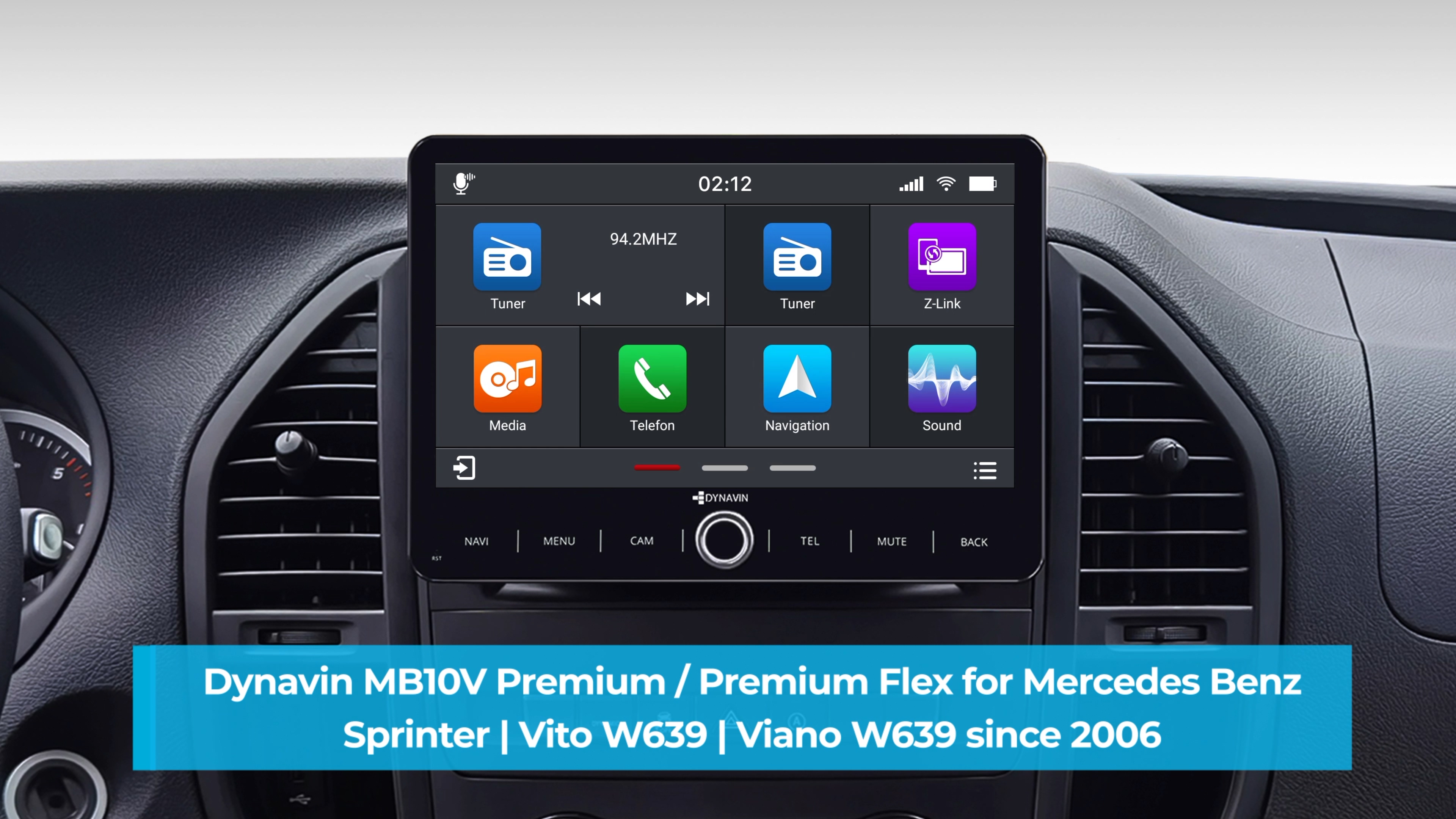 Autoradio Android DYNAVIN D9-MB10V Pour Mercedes Sprinter/Vito | 10.1", CarPlay/Android Auto, DSP