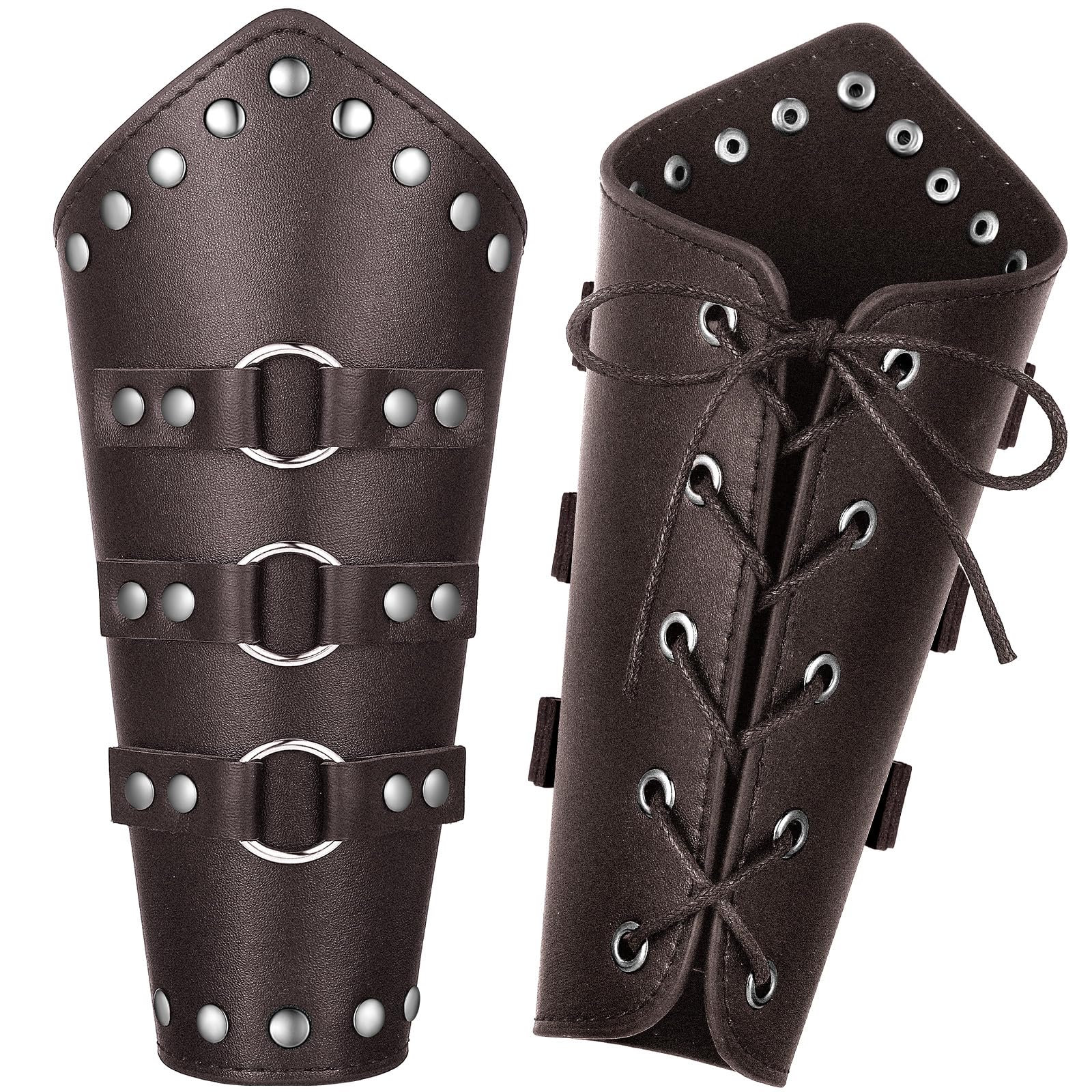 Patelai 1 Pair Faux Leather Arm Bracers