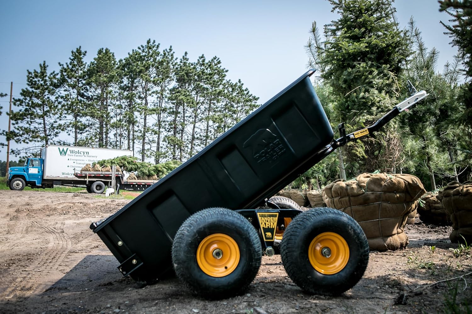 Polar Trailer #10813 HD Max TA – 93" x 55" x 39" Tandem Axle Heavy-Duty Utility Trailer – 1,800 lb Capacity, Rustproof Poly Tub, All-Steel Frame, Smooth Hauling on Rough Terrain